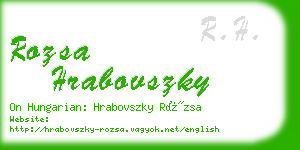 rozsa hrabovszky business card